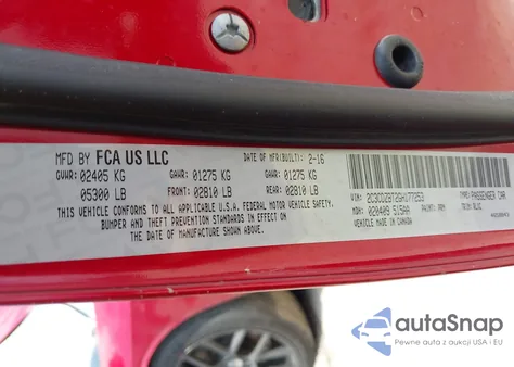 2016 Dodge Challenger R/T Plus from USA, damaged, VIN 2C3CDZBT2GH177253